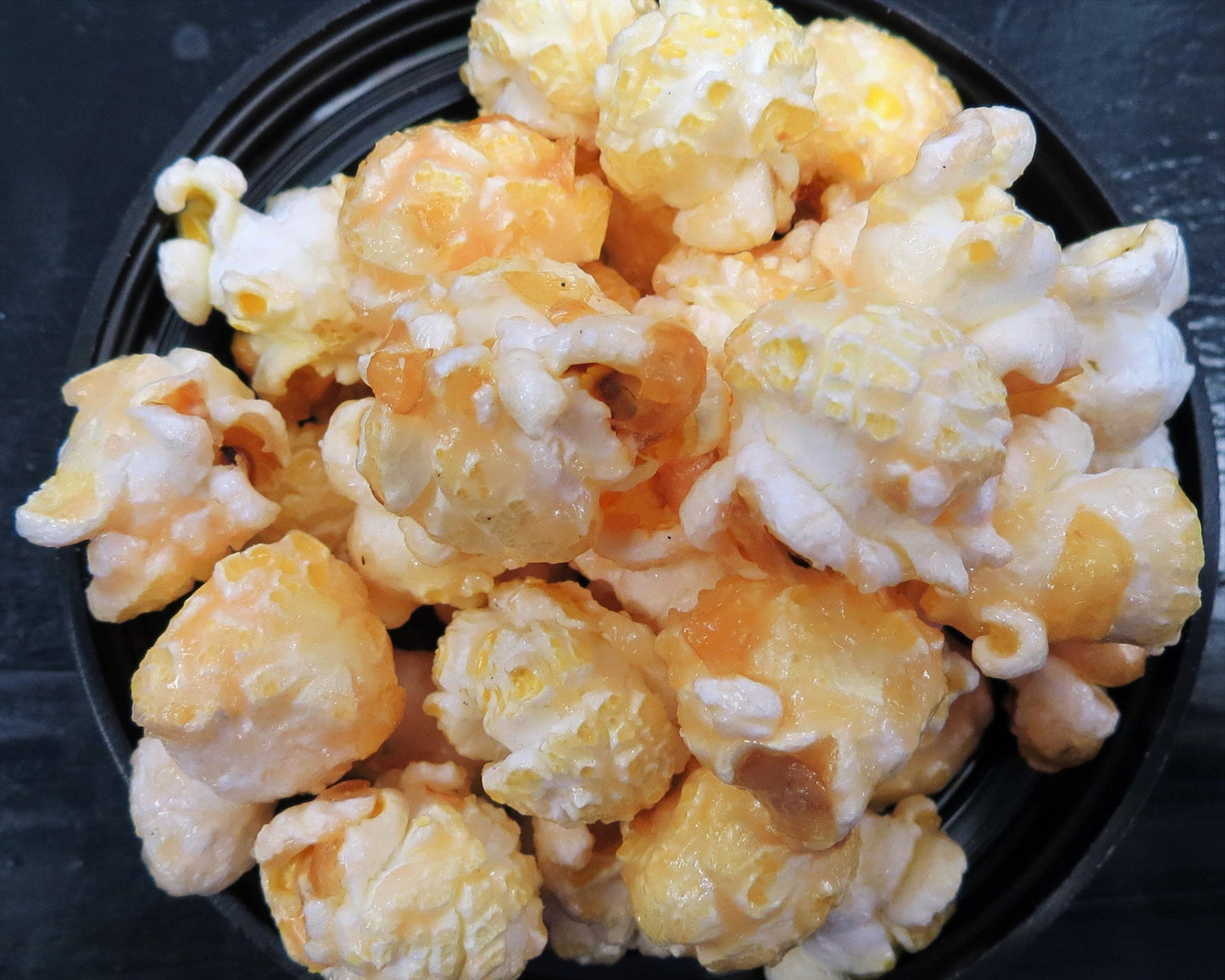 Crème Brulee flavored popcorn with a sweet, rich, creamy coating.